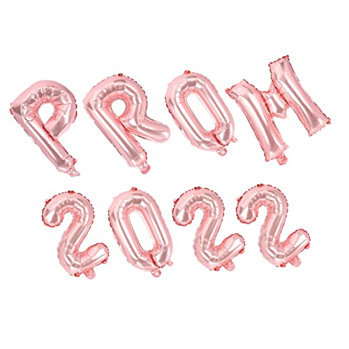 ETHZZLE 8 Stück Teiliges Aluminiumfolie Ballon mit Prom Design Roségoldene Abschlussballons zur Dekoration von Abschlussfeiern Langlebig und Farbintensiv für Party Fenster Wand und von ETHZZLE