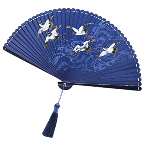 ETHZZLE Faltbarer Handfächer aus Chinesischer Tanzfächer mit Quaste Dekorativ und Tragbar für Hochzeiten Partys Sommerreisen und Fotoshootings ETHZZLE Faltbarer Handfächer aus Chinesischer Tanzfächer mit Quaste Dekorativ und Tragbar für Hochzeiten Partys Sommerreisen und Fotoshootings von ETHZZLE