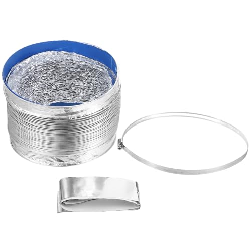 ETHZZLE Hitzebeständiger Doppelwandiger Aluminiumflexschlauch Ømm Flexibler Abluft Zuluftkanal für Lüftung Klimaanlagen Trockner Gewächshaus Heizungs Belüftungssysteme von ETHZZLE