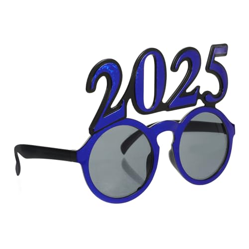 ETHZZLE Neujahrs Partybrille Rundes Design Langlebig Leicht Silvester Foto Requisiten für Erwachsene und Abschlussfeier ETHZZLE Neujahrs Partybrille Rundes Design Langlebig Leicht Silvester Foto Requisiten für Erwachsene und Abschlussfeier von ETHZZLE