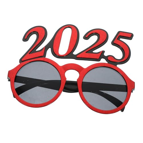 ETHZZLE Neujahrs-partybrille Rundrahmen Zahlenbrille Lustiges Foto-accessoire für Silvester und Abschlussfeier Rotes Hologramm Design Unisex ETHZZLE Neujahrs-partybrille Rundrahmen Zahlenbrille Lustiges Foto-accessoire für Silvester und Abschlussfeier Rotes Hologramm Design Unisex von ETHZZLE