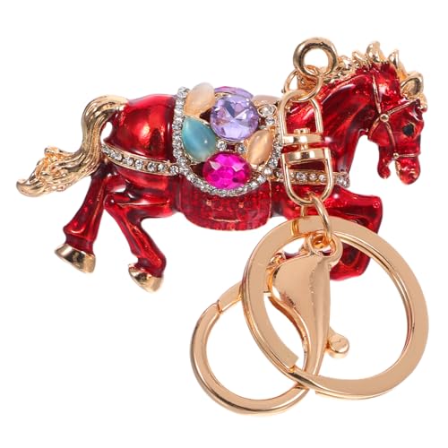 ETHZZLE Rhinestone Pferdeschlüsselanhänger Damen Alloy Schlüsselanhänger mit Chinesischem Neujahrs Glitzerndes Tierdesign Robustes Accessoire für Handtaschen Rucksäcke Autos ETHZZLE Rhinestone Pferdeschlüsselanhänger Damen Alloy Schlüsselanhänger mit Chinesischem Neujahrs Glitzerndes Tierdesign Robustes Accessoire für Handtaschen Rucksäcke Autos von ETHZZLE