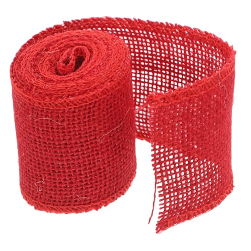 ETHZZLE Weihnachtsdekorationsstoffrolle Rotes Schleifenband Für Weihnachtsfeiern Rotes Juteband Weihnachtsband Weihnachtsschleifen Weihnachtsbastelband Dickes von ETHZZLE