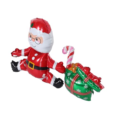 ETHZZLE Weihnachtsmann Ballon Groß Für Weihnachten Aufblasbare Dekorationen Ballonglieder Und Ballons Zahlen Foliensballon Dekoration Aluminiumfolie Grün von ETHZZLE