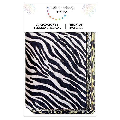 Aufnäher, zum Aufbügeln, Reparaturstoff zum Aufbügeln, für innen und außen, Deko-Set, 8,7 x 10 cm (Animal Print, 12 Bügelflicken) Aufnäher, zum Aufbügeln, Reparaturstoff zum Aufbügeln, für innen und außen, Deko-Set, 8,7 x 10 cm (Animal Print, 12 Bügelflicken) von ETIKIDS