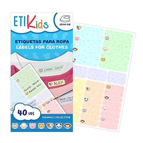ETIKIDS TERMO FUNNY: ANIMALS -1 Blatt mit 40 Thermoetiketten mit Tierikonen für Schul- und Kinderbekleidung ETIKIDS TERMO FUNNY: ANIMALS -1 Blatt mit 40 Thermoetiketten mit Tierikonen für Schul- und Kinderbekleidung von ETIKIDS