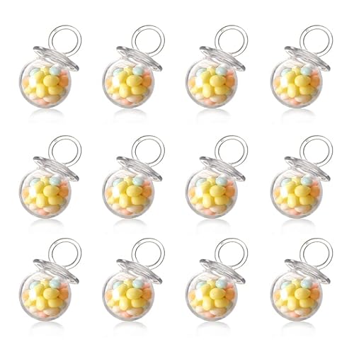 12 Stück Schnuller-Futterspender für Süßigkeiten, Babyparty, Geschenkverpackung, befüllbare Mini-Flasche, Süßigkeiten-Geschenkbox für Veranstaltungen, Tafelaufsatz, Babyparty, Geburtstag(transparent) 12 Stück Schnuller-Futterspender für Süßigkeiten, Babyparty, Geschenkverpackung, befüllbare Mini-Flasche, Süßigkeiten-Geschenkbox für Veranstaltungen, Tafelaufsatz, Babyparty, Geburtstag(transparent) von ETRAVEL