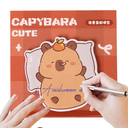 ETUCYNG Capybara Notizblock, Tiermuster, Anmerkungen, Capybara-Notizblöcke, 30 Blatt, Haftnotizen, Klassenzimmer- und Schulbedarf, abnehmbare Anmerkungsreiter für Notizen von ETUCYNG