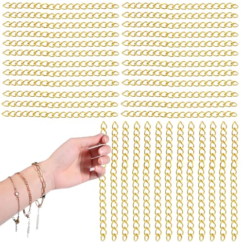 ETUCYNG Halsketten Verlängerungskette,Legierung Schmuckherstellung Armbandverlängerung - Abnehmbarer Gliederverbinder Für Frauen Mütter Töchter Und Stylingvielfalt Durch ETUCYNG Halsketten Verlängerungskette,Legierung Schmuckherstellung Armbandverlängerung - Abnehmbarer Gliederverbinder Für Frauen Mütter Töchter Und Stylingvielfalt Durch von ETUCYNG