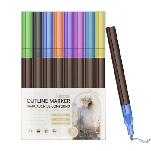 ETUCYNG Konturenmarker, doppelreihig, schimmernd, Zeichenstifte – Marker, Kunststifte für Kritzeln, Scrapbooking, Zeichnen, Grußkarten, Basteln ETUCYNG Konturenmarker, doppelreihig, schimmernd, Zeichenstifte – Marker, Kunststifte für Kritzeln, Scrapbooking, Zeichnen, Grußkarten, Basteln von ETUCYNG