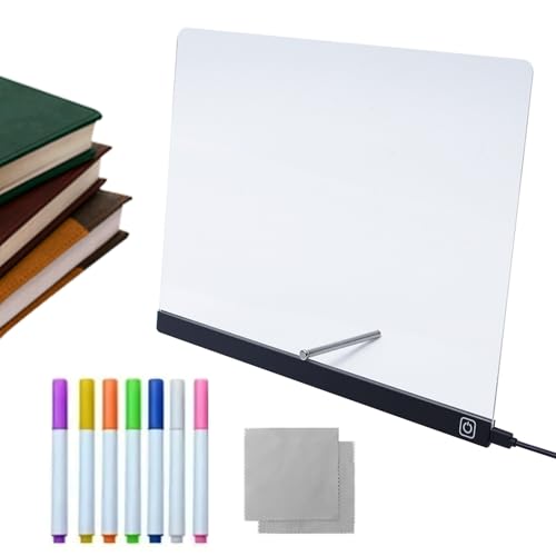 ETUCYNG Leuchtende trocken abwischbare Tafel, LED-Zeichenblock, wiederbeschreibbar, leuchtendes Acryl, Memo-Notiz für Lernen, Bildung, Unterhaltung, Bastelspiele ETUCYNG Leuchtende trocken abwischbare Tafel, LED-Zeichenblock, wiederbeschreibbar, leuchtendes Acryl, Memo-Notiz für Lernen, Bildung, Unterhaltung, Bastelspiele von ETUCYNG