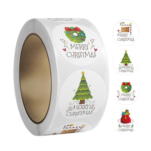 ETUCYNG Weihnachtsetiketten Rollen Für Kinder - Runde Winter Labels Sortiment - Dekorative Klebeetiketten Für Geschenkpapier Schreibtische Grußkarten Geschenktüten Postkarten ETUCYNG Weihnachtsetiketten Rollen Für Kinder - Runde Winter Labels Sortiment - Dekorative Klebeetiketten Für Geschenkpapier Schreibtische Grußkarten Geschenktüten Postkarten von ETUCYNG
