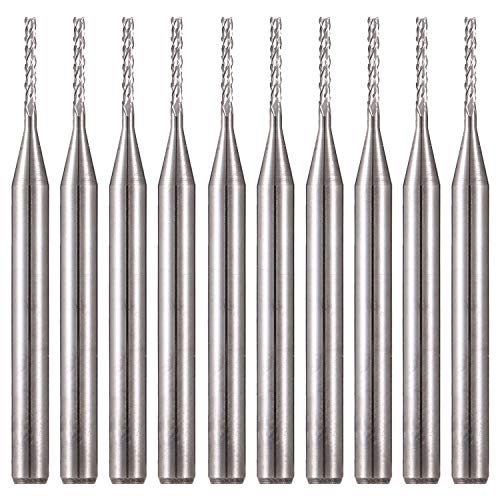 EU_HOZLY 3.175mm Hartmetall-Endfräser Gravierbits CNC-Leiterplatten-Maschinen 1.0mm Schneidkanten-Packung von 10 von EU_HOZLY