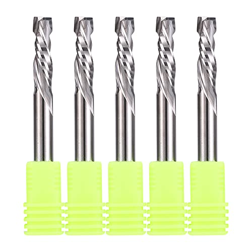 EU_HOZLY 5 Stück Hartmetall-Kompressionsfräser Up&Down 2 Flöten-Schaftfräser 6mm Schaft mit 6mm Schnittdurchmesser, 22mm Schnittlänge für CNC-Fräsmaschine von HOZLY