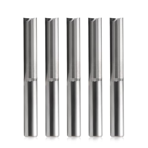 EU_HOZLY 6X25MM Zwei Straight Flötenmühlen/Holzschneider Werkzeuge CNC Router Blade Pack von 5 von HOZLY