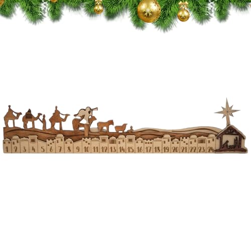 Countdown Kalender Schreibtisch Deko - Holz Weihnachts Adventskalender Deko | Detaillierte Handwerklichkeit Holzdeko Für Bücherregal Kinder Mädchen - für Bücherregal Schreibtisch Fensterbank Kaminsims Countdown Kalender Schreibtisch Deko - Holz Weihnachts Adventskalender Deko | Detaillierte Handwerklichkeit Holzdeko Für Bücherregal Kinder Mädchen - für Bücherregal Schreibtisch Fensterbank Kaminsims von EUBEISAQI