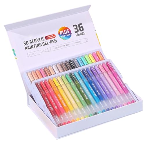 EUBEISAQI Acrylfarben-Gelstifte, Stoffmarker, 1 mm Spitze für 3D-Glitzer, Malerei, Entspannungsmarker für Scrapbooking, Schule, Keramik, Kunst, Handwerk, Glas, Holz, Kinder, Erwachsene EUBEISAQI Acrylfarben-Gelstifte, Stoffmarker, 1 mm Spitze für 3D-Glitzer, Malerei, Entspannungsmarker für Scrapbooking, Schule, Keramik, Kunst, Handwerk, Glas, Holz, Kinder, Erwachsene von EUBEISAQI