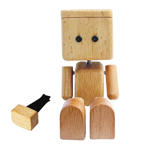 EUBEISAQI Auto-Armaturenbrett-Dekorationen, Holzfiguren, Armaturenbrett-Statue, niedliches schwingendes für Auto, Innenraum, Zuhause, Bücherregal, Klassenzimmer, Studio, Weihnachten, Geburtstag von EUBEISAQI