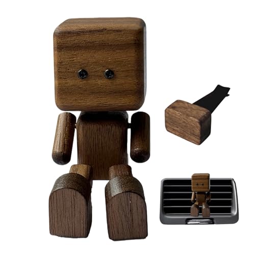 EUBEISAQI Auto-Armaturenbrett-Dekorationen, Holzfiguren, Armaturenbrett-Statue, schwingende, ästhetische Desktop-Figur für Studio, Zuhause, Auto, Innenraum, Geburtstag, Reisen, Klassenzimmer von EUBEISAQI