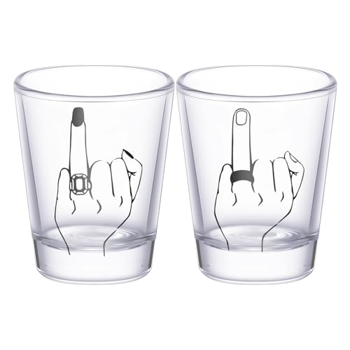 EUBEISAQI Hochzeitsweingläser Für Und Bräutigam - Junggesellinnenabschied Ringfinger-Design Humorvolle Whiskygläser,Sammler Whisky-Behälter Für Restaurant Familientreffen EUBEISAQI Hochzeitsweingläser Für Und Bräutigam - Junggesellinnenabschied Ringfinger-Design Humorvolle Whiskygläser,Sammler Whisky-Behälter Für Restaurant Familientreffen von EUBEISAQI