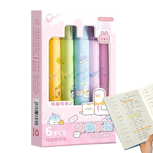 EUBEISAQI Radierbare Marker für Papier, bunte ästhetische Textmarker mit doppelter Spitze für Lehrer, schnell trocknendes Schreibwerkzeug, Schreibwaren für Tagebuch, Planer, Notizen, Projekte, Notizen EUBEISAQI Radierbare Marker für Papier, bunte ästhetische Textmarker mit doppelter Spitze für Lehrer, schnell trocknendes Schreibwerkzeug, Schreibwaren für Tagebuch, Planer, Notizen, Projekte, Notizen von EUBEISAQI