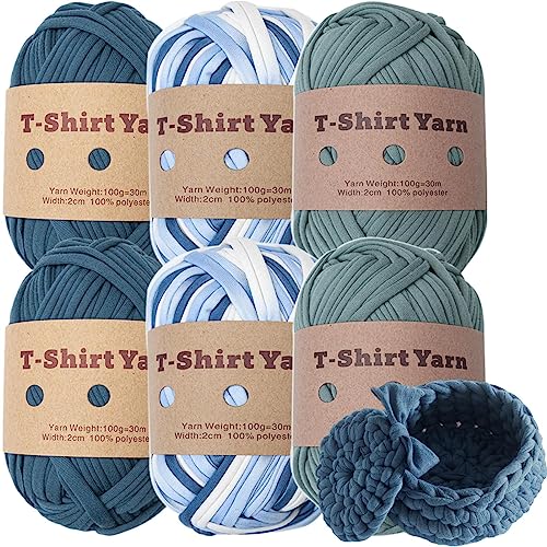 EUBEISAQI T-Shirt-Garn | Strickgarn-Kit | Waschbares leicht elastisches handgewebtes Garn zur Herstellung von Kleidung, Aufbewahrungskörben, Untersetzern EUBEISAQI T-Shirt-Garn | Strickgarn-Kit | Waschbares leicht elastisches handgewebtes Garn zur Herstellung von Kleidung, Aufbewahrungskörben, Untersetzern von EUBEISAQI