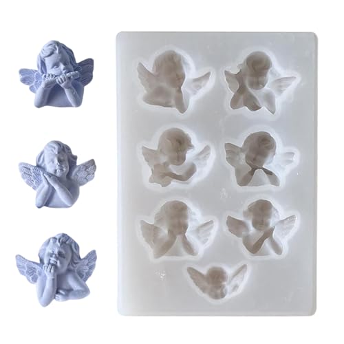 Epoxidharz Form | Engel Silikonform Mit 7 Kavitäten Für Harz | Bastelwerkzeug Mit Einfacher Entformung Für Seifenherstellung Weihnachtsschmuck Wohndeko Schlüsselanhänger Epoxidharz Form | Engel Silikonform Mit 7 Kavitäten Für Harz | Bastelwerkzeug Mit Einfacher Entformung Für Seifenherstellung Weihnachtsschmuck Wohndeko Schlüsselanhänger von EUBEISAQI