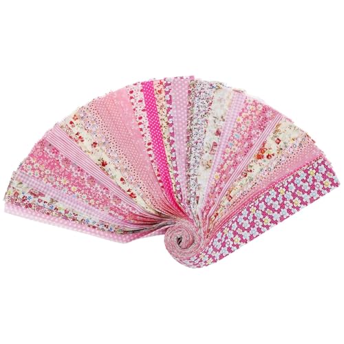 Jelly Roll Stoffstreifen | Weicher Baumwollrollenstoff für Decke | Basteln Nähzubehör für gesteppte Taschen Puppenkleidung Kleider Kissenbezüge Tischdecken Jelly Roll Stoffstreifen | Weicher Baumwollrollenstoff für Decke | Basteln Nähzubehör für gesteppte Taschen Puppenkleidung Kleider Kissenbezüge Tischdecken von EUBEISAQI