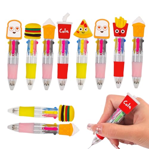 Mehrfarbige Gelstifte, 4-farbige Kugelschreiber, einziehbar, wischfest, ergonomischer Griff, niedliches Schreibwaren für reibungsloses Schreiben, Notizen, Journaling, Hervorheben, Unterschreiben Mehrfarbige Gelstifte, 4-farbige Kugelschreiber, einziehbar, wischfest, ergonomischer Griff, niedliches Schreibwaren für reibungsloses Schreiben, Notizen, Journaling, Hervorheben, Unterschreiben von EUBEISAQI