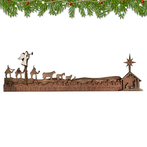 Weihnachts-Countdown-Kalender als Schreibtischschmuck | Holz Weihnachtsbaum Anhänger mit Countdown | Holz Bastelspiel Deko Mittelstück Für Fensterbank Kamin Bücherregal | Schreibtisch Kaminbank Weihnachts-Countdown-Kalender als Schreibtischschmuck | Holz Weihnachtsbaum Anhänger mit Countdown | Holz Bastelspiel Deko Mittelstück Für Fensterbank Kamin Bücherregal | Schreibtisch Kaminbank von EUBEISAQI