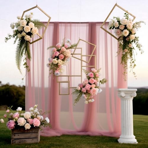 3m x 160cm Organza Stoff, Tüll Rosa Meterware Soft Tüllstoff zum Nähen,Netzstoff Dekostoff für Arbor Hochzeit Vorhang Freihanddeko Torbogen Zeremonie 3m x 160cm Organza Stoff, Tüll Rosa Meterware Soft Tüllstoff zum Nähen,Netzstoff Dekostoff für Arbor Hochzeit Vorhang Freihanddeko Torbogen Zeremonie von EUBSWA
