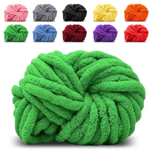 Dicker Wollfaden Garn Fruchtgrün, Sperrige Armstricken Wolle Knitting, Grobstrick Wollgarn zum Häkeln für Decke Haustier Nest, Decke, Zierkissen Dicker Wollfaden Garn Fruchtgrün, Sperrige Armstricken Wolle Knitting, Grobstrick Wollgarn zum Häkeln für Decke Haustier Nest, Decke, Zierkissen von EUBSWA