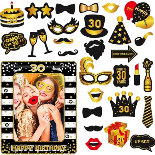 EUDUQ 30.Geburtstag Foto Requisiten,31 Stück Fotobox Accessoires mit Aufblasbarer Bilderrahmen,Photo Booth Props Dekoration Accessoires,Deko 30 Geburtstag,Party Lustige Foto Requisiten EUDUQ 30.Geburtstag Foto Requisiten,31 Stück Fotobox Accessoires mit Aufblasbarer Bilderrahmen,Photo Booth Props Dekoration Accessoires,Deko 30 Geburtstag,Party Lustige Foto Requisiten von EUDUQ