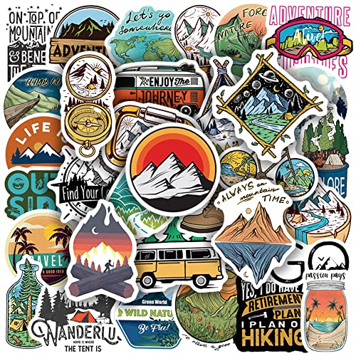 EUFFO Wasserfeste Aufkleber Sticker Set 50 Stück, Vintage Reisen im Freien Sticker für Koffer MacBook Laptop Fahrrad Scrapbook Motorrad Skateboard Helm Auto Retro Sticker EUFFO Wasserfeste Aufkleber Sticker Set 50 Stück, Vintage Reisen im Freien Sticker für Koffer MacBook Laptop Fahrrad Scrapbook Motorrad Skateboard Helm Auto Retro Sticker von EUFFO