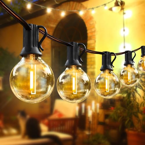 LED Lichterkette Außen 20M Lichterkette Outdoor strom mit 30+4 G40 Birnen IP65 Wasserdicht Innen/Außen Lichterkette Glühbirnen 2700k Warmweiß Lichterketten für Garten, Terrasse, Hochzeiten (20M 30+4) LED Lichterkette Außen 20M Lichterkette Outdoor strom mit 30+4 G40 Birnen IP65 Wasserdicht Innen/Außen Lichterkette Glühbirnen 2700k Warmweiß Lichterketten für Garten, Terrasse, Hochzeiten (20M 30+4) von EUJAM