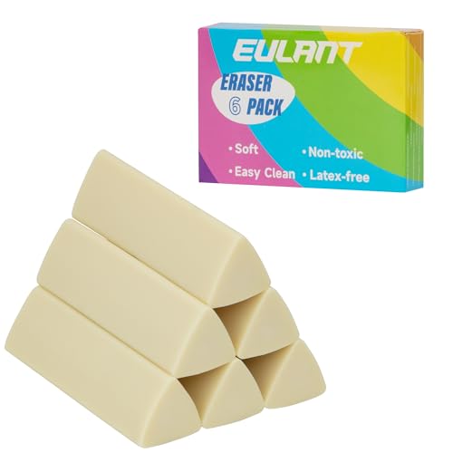 EULANT Dreieck Radiergummi 6 Stück, Radierer Kinder, Sanft 2B Eraser für Schulbüros Skizzen Gemälde Bildende Kunst EULANT Dreieck Radiergummi 6 Stück, Radierer Kinder, Sanft 2B Eraser für Schulbüros Skizzen Gemälde Bildende Kunst von EULANT