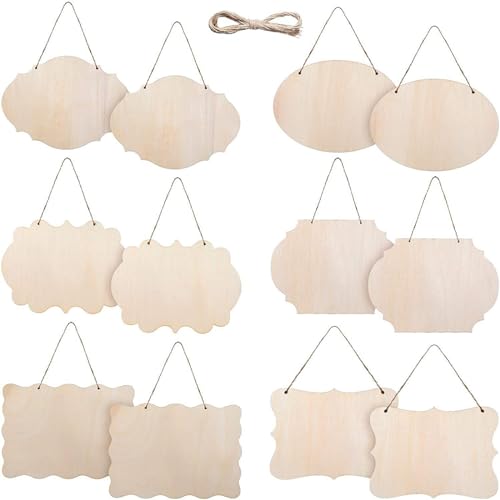 EULAPGOE 12 Stück Unlackiertes Holzschilder zum Aufhängen, Blanko Holzschild Schreiben für Aufhängen DIY, Brandmalerei, Malen, Schreiben und Dekorieren EULAPGOE 12 Stück Unlackiertes Holzschilder zum Aufhängen, Blanko Holzschild Schreiben für Aufhängen DIY, Brandmalerei, Malen, Schreiben und Dekorieren von EULAPGOE