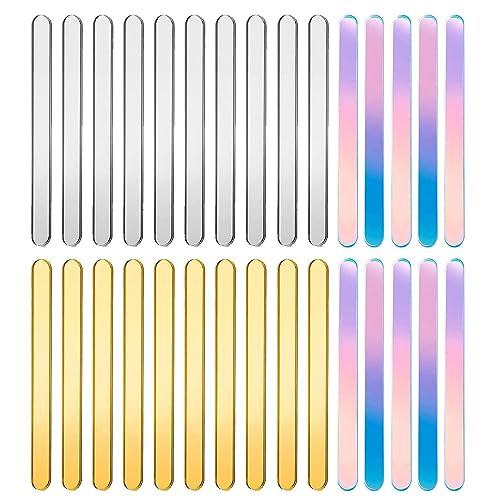 EULAPGOE 30 Stück Wiederverwendbare Acryl Eisstiele, Acryl Spiegel Sticks,Kleine EIS Cake Pop Stiele für die Herstellung von DIY-Eiscreme-Kuchen EULAPGOE 30 Stück Wiederverwendbare Acryl Eisstiele, Acryl Spiegel Sticks,Kleine EIS Cake Pop Stiele für die Herstellung von DIY-Eiscreme-Kuchen von EULAPGOE