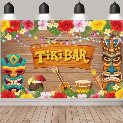 EULAPGOE Tiki Bar Hawaii Party Deko Banner, 180 X 110 cm Hawaii Party Hintergrund, Hintergrund Banner für Hawaii Party Deko, Tiki Banner Aloha Hintergrund Banner EULAPGOE Tiki Bar Hawaii Party Deko Banner, 180 X 110 cm Hawaii Party Hintergrund, Hintergrund Banner für Hawaii Party Deko, Tiki Banner Aloha Hintergrund Banner von EULAPGOE