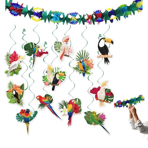 Tropische Vögel Dekorationen,12 Stück Tropische Vögel Wabenausschnitte, Bunte tropische Hängedeko für Sommerpartys,3m Girlande für Sommer Luau Hawaiisch Strand Pool Tiki Party Geburtstag Lieferungen Tropische Vögel Dekorationen,12 Stück Tropische Vögel Wabenausschnitte, Bunte tropische Hängedeko für Sommerpartys,3m Girlande für Sommer Luau Hawaiisch Strand Pool Tiki Party Geburtstag Lieferungen von EULAPGOE