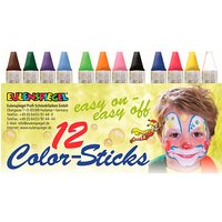 12 EULENSPIEGEL™ Color-Sticks Kinderschmink-Set farbsortiert von EULENSPIEGEL™