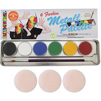 EULENSPIEGEL™ Metall Palette Kinderschmink-Set farbsortiert, 1 Set von EULENSPIEGEL™
