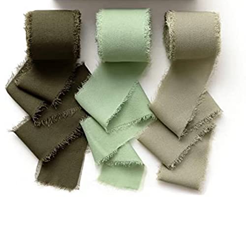 Chiffonband, 3 Rollen 4CM * 5M Geschenkband Hochzeit, Chiffon Schleifenband für Blumenstrauß, Geschenke Verpackung, DIY Handwerk (Typ 36) von EUNEWR