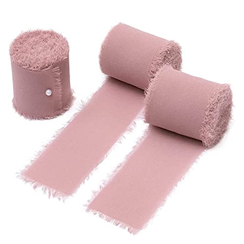 Chiffonband, 3 Rollen 4CM * 5M Geschenkband Hochzeit, Chiffon Schleifenband für Blumenstrauß, Geschenke Verpackung, DIY Handwerk (Typ 31) von EUNEWR