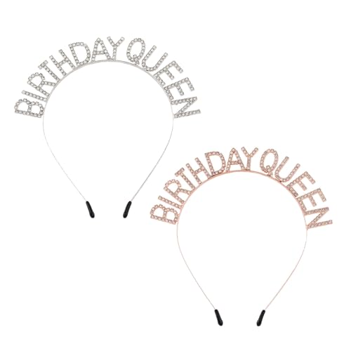 EUPSIIU 2 Stück Geburtstag Krone, Bling Strass Haarband, Prinzessin Königin Strass glänzendes Stirnband, Geburtstag Tiara Kronen für Frauen Feiern Party Abschlussball Kostüm Outfit (Roségold, Silber) EUPSIIU 2 Stück Geburtstag Krone, Bling Strass Haarband, Prinzessin Königin Strass glänzendes Stirnband, Geburtstag Tiara Kronen für Frauen Feiern Party Abschlussball Kostüm Outfit (Roségold, Silber) von EUPSIIU