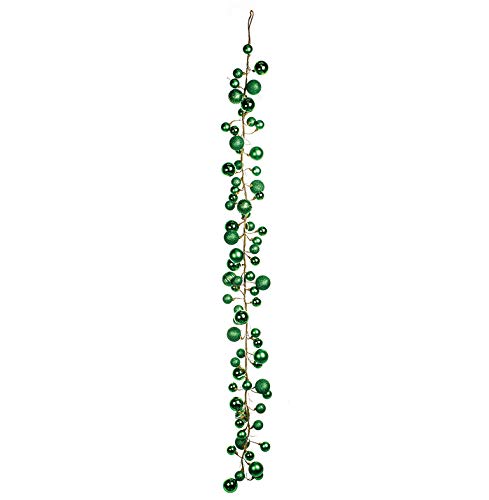 EUROCINSA Ref. 28526 Kugelkette matt-Glanz grün mit 30 Lichter (ohne Batterien) 180 cm 1 Stück, PVC/LED, Einheitsgröße von EUROCINSA
