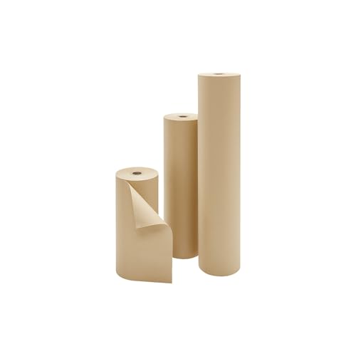 eurokraft | basic | Packpapier auf Rolle | Breite 1000 mm | braun | Länge 270 m | 80 g/m² von EUROKRAFT