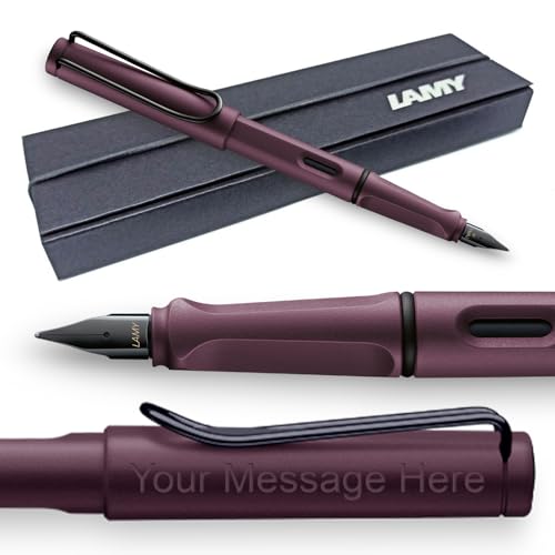 Lamy Safari Füllfederhalter, personalisierbar mit Gravur (Kursiv, 1,5 mm Feder, Scharlachrot) von EUROPENS