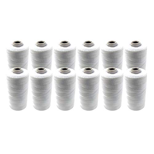 Nähgarn | 12 Garnrollen aus Polyester | Polyester-Nähset | weißer Nähfaden | 12er Set 500-Meter-Garnspulen | weißes Nähmaschinengarn | 12 Nähgarn-Spulen | EUROXANTY Kurzwaren Nähgarn | 12 Garnrollen aus Polyester | Polyester-Nähset | weißer Nähfaden | 12er Set 500-Meter-Garnspulen | weißes Nähmaschinengarn | 12 Nähgarn-Spulen | EUROXANTY Kurzwaren von EUROXANTY