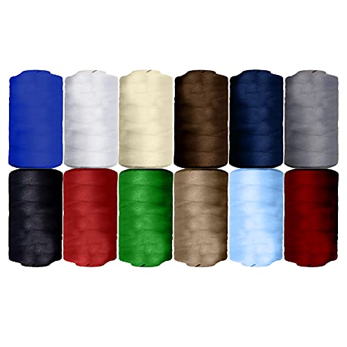 Nähgarn-Set | 500 m Garn für Nähmaschinen und zum Handnähen | 12 Polyester-Garnrollen | Garn-Set zum Nähen | 12 Nähfaden-Spulen | EUROXANTY Kurzwaren | Farbsortiment 1 Nähgarn-Set | 500 m Garn für Nähmaschinen und zum Handnähen | 12 Polyester-Garnrollen | Garn-Set zum Nähen | 12 Nähfaden-Spulen | EUROXANTY Kurzwaren | Farbsortiment 1 von EUROXANTY